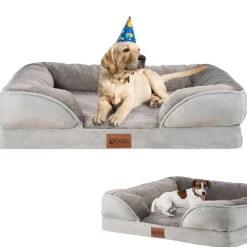 Ecosa Orthopädisches Hundebett 71x58x18cm Wasserfest Anti-Rutsch-Boden