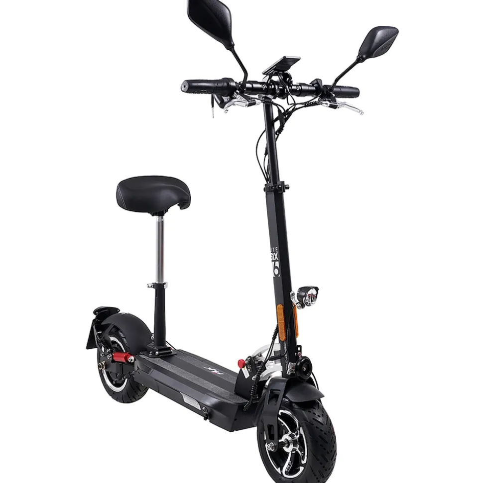 eFlux Lite Six Pro E-Scooter 1000 Watt, Straßenzulassung, 40 km/h, verstellbarer Sitz, Lithium-Akku