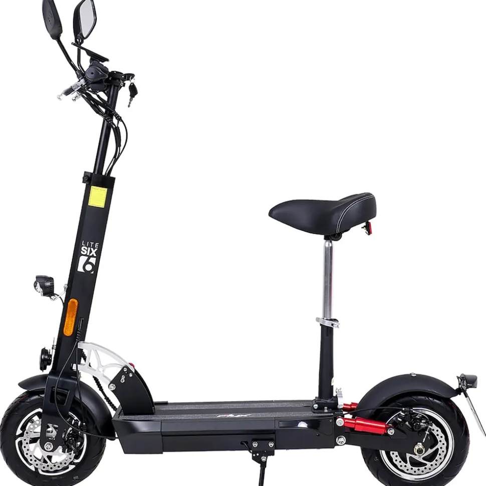 eFlux Lite Six Pro E-Scooter 1000 Watt, Straßenzulassung, 40 km/h, verstellbarer Sitz, Lithium-Akku