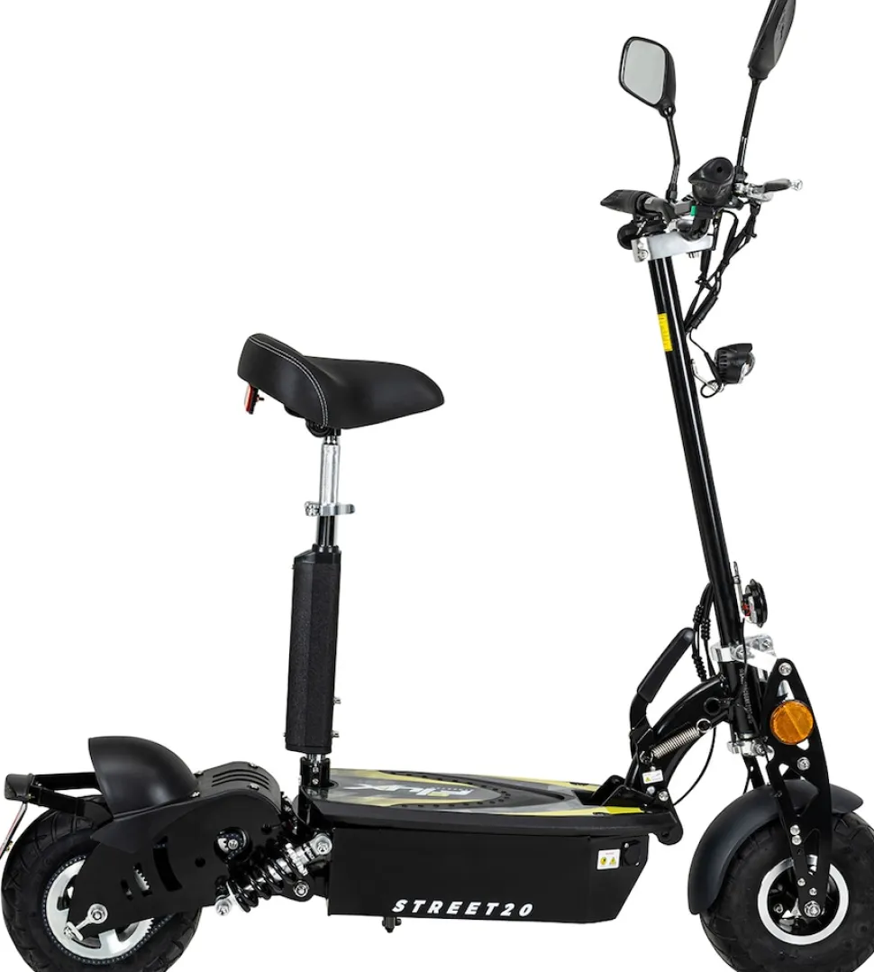 eFlux Street 20 Pro E-Scooter, Straßenzulassung, 20 km/h, 500 Watt, Elektroroller mit Sitz, klappbar