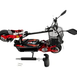 eFlux Street 40 Pro, E-Scooter, Straßenzulassung, 35 km/h, 800 Watt, mit Sitz, Gepäck-Korb, klappbar