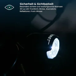 Egret X Core+ E-Scooter (max. 20 km/h, bis zu 55 km, Tragfähigkeit 130kg, Hinterradantrieb, 500W, Blinker)