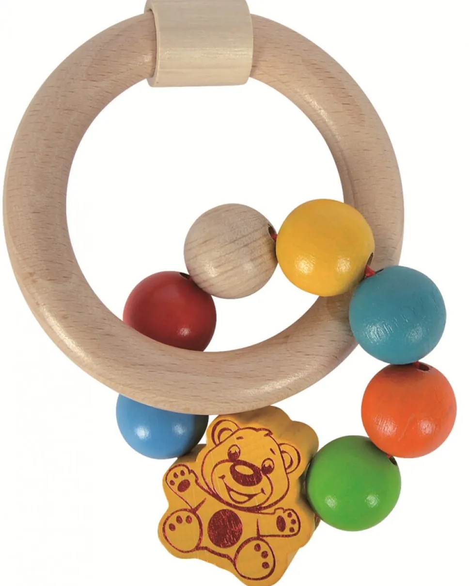 Eichhorn Baby Schnullerkette mit Clip und Beißring Set Holz Ring Made in Germany