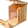 Eichhörnchen-Futterstation mit Futtersilo, Futterstelle aus Holz