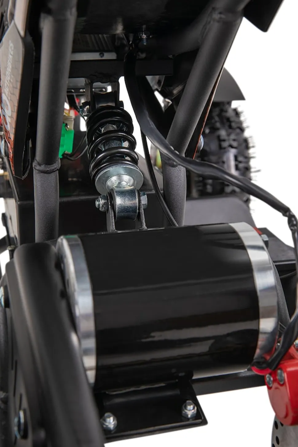 Elektro-Kinderquad Cobra, 800 Watt, bis 24 km/h, ab 8 Jahren, Federung, 3x 12V-Akku, Scheibenbremsen (Rot/Schwarz)