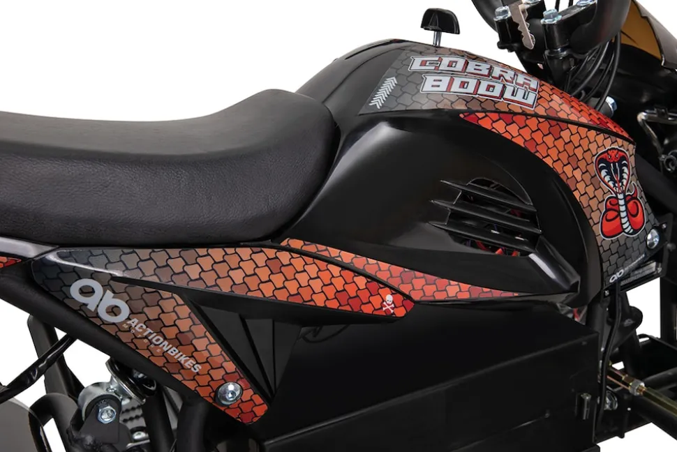Elektro-Kinderquad Cobra, 800 Watt, bis 24 km/h, ab 8 Jahren, Federung, 3x 12V-Akku, Scheibenbremsen (Rot/Schwarz)