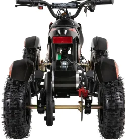 Elektro-Kinderquad Cobra, 800 Watt, bis 24 km/h, ab 8 Jahren, Federung, 3x 12V-Akku, Scheibenbremsen (Rot/Schwarz)