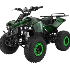 Elektro-Kinderquad S-10, Pocket-Quad mit 1000 Watt, Federung, Scheiben-/Trommelbremsen, bis 20 km/h (lackiert Camouflage)
