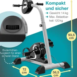 ELONEO Arm- und Beintrainer aktiv »2in1« mit Motor, Elektro Heimtrainer höhenverstellbar inkl. Trainingscomputer mit 6 Trainingsprogrammen