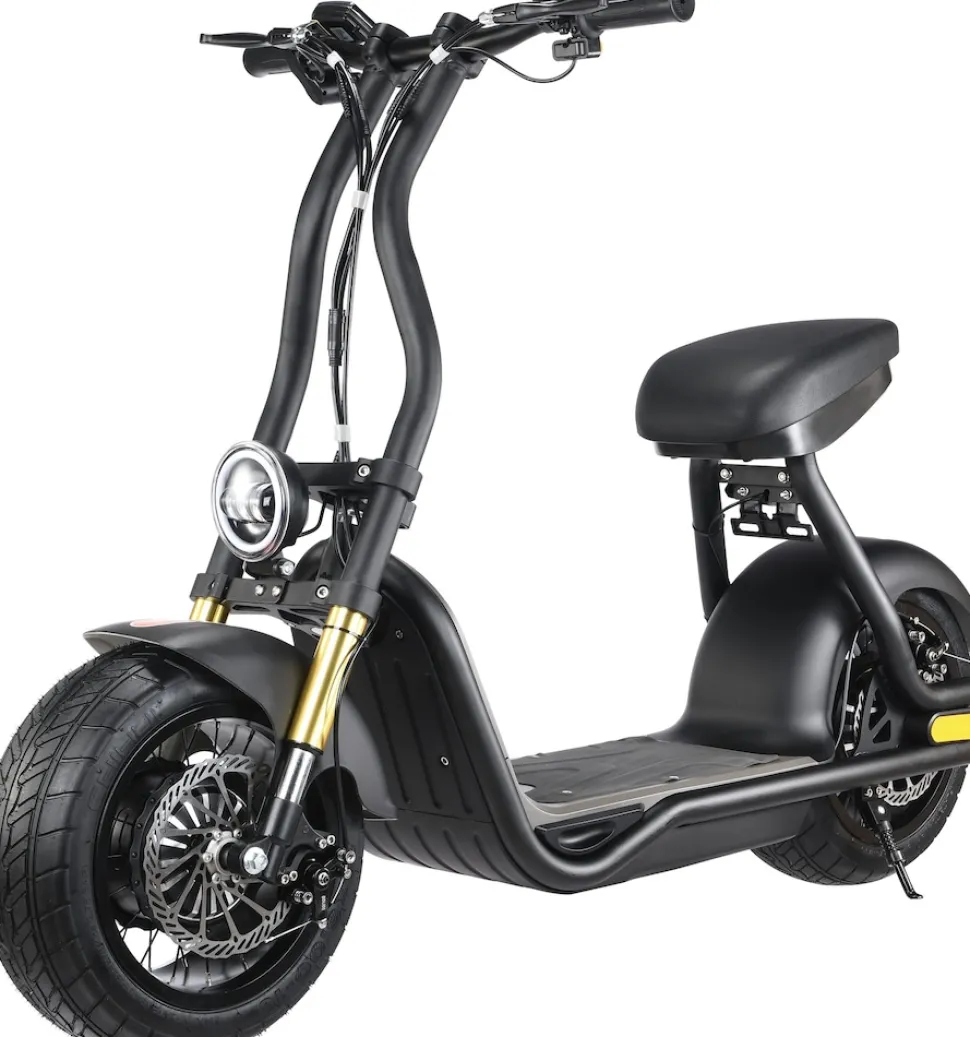 ENEWAY COCO Wave-S 1000W 48V Fatwheel LowRider Scooter mit Strassenzulassung 45 km/h BLACK