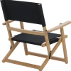 2er-Set Bambus Campingstuhl MCW-Q42, Gartenstuhl Balkonstuhl Freizeitstuhl klappbar Outdoor Stoff/Textil ~ schwarz