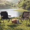 2er-Set Campingstuhl MCW-Q43, Gartenstuhl Balkonstuhl Freizeitstuhl, klappbar Bambus Metall Stoff/Textil ~ schwarz