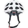 Erwachsenen-Fahrradhelm, Inmold, Größe: 58-61 cm, 240 g, Farbe: weiß mit Reflexstreifen