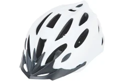 Erwachsenen-Fahrradhelm, Inmold, Größe: 58-61 cm, 240 g, Farbe: weiß mit Reflexstreifen