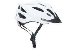 Erwachsenen-Fahrradhelm, Inmold, Größe: 58-61 cm, 240 g, Farbe: weiß mit Reflexstreifen