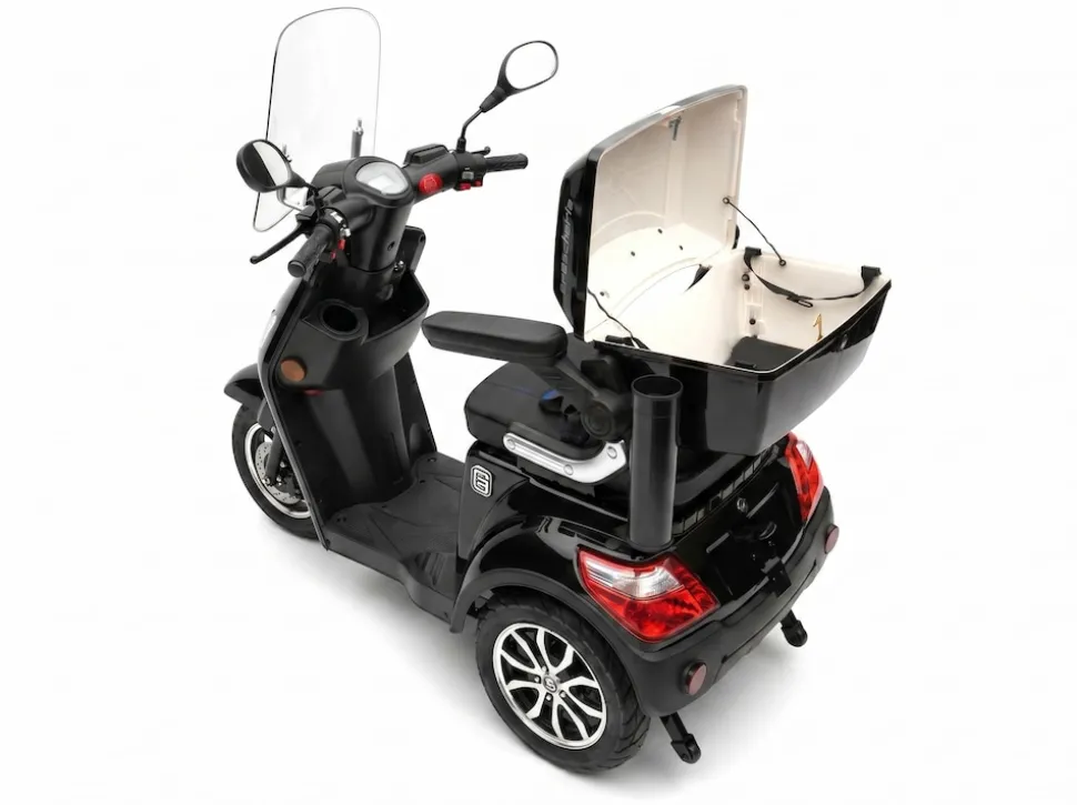 E-Seniorenmobil Denia, Lithium-Akku, 3-Rad, 1000 Watt, Schwarz