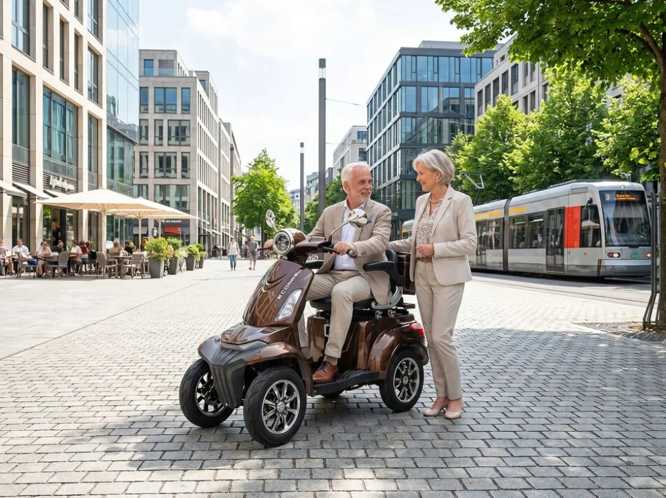 E-Seniorenmobil MAXXI 4.0 - Lithium Akku - 1000W - 25km/h - BRAUN