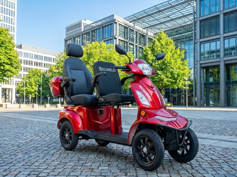 E-Seniorenmobil Vista Quarter-1L, Blei-Akku, 4-Rad, 60V, 1000 Watt, Komfort-Sitz, Rot