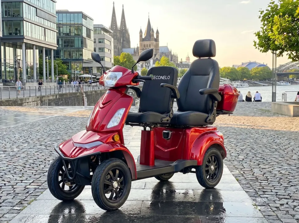 E-Seniorenmobil Vista Quarter-1L, Blei-Akku, 4-Rad, 60V, 1000 Watt, Komfort-Sitz, Rot