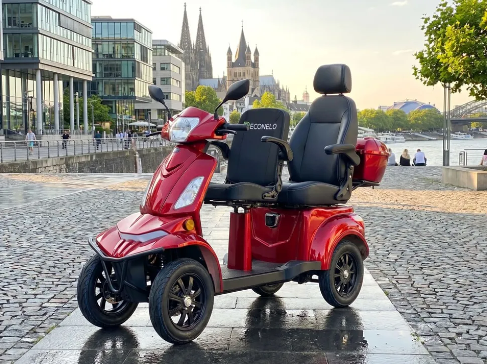 E-Seniorenmobil Vista Quarter-1L, Blei-Akku, 4-Rad, 60V, 1000 Watt, Rot