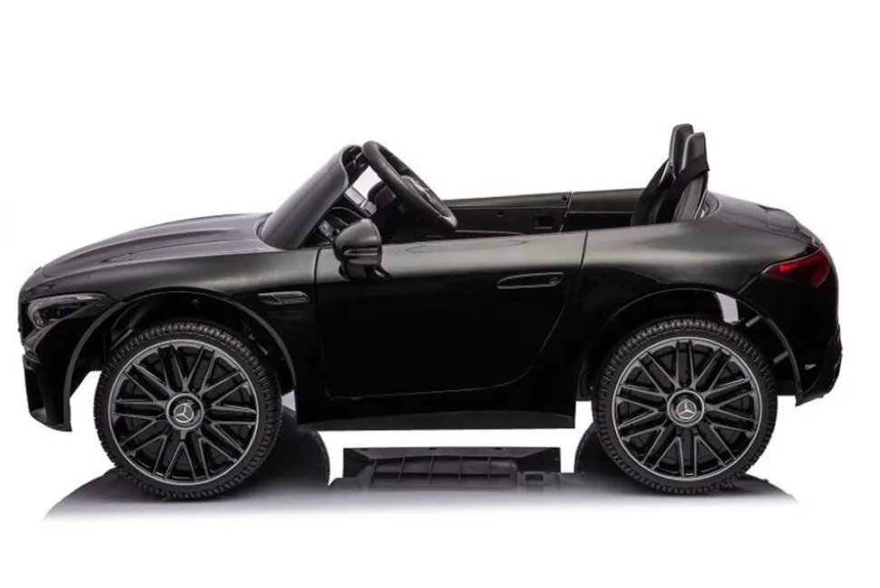 ES-Toys Elektro Kinderauto Mercedes SL63 AMG EVA-Reifen Stoßdämpfer lizenziert schwarz