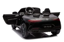 ES-Toys Elektro Kinderauto Mercedes SL63 AMG EVA-Reifen Stoßdämpfer lizenziert schwarz