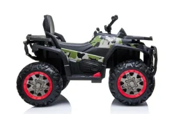 ES-Toys Elektro Kinderquad MP3, USB, Batterieanzeige, Stoßdämpfer, 2x12V Motoren dunkelgrün