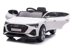 Es-Toys Kinder Elektroauto Audi E-Tron, EVA-Reifen, Allradantrieb, Fernbedienung weiß