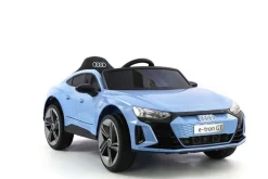 Es-Toys Kinder Elektroauto Audi E-Tron GT, EVA-Reifen, Softstart, Stoßdämpfer blau