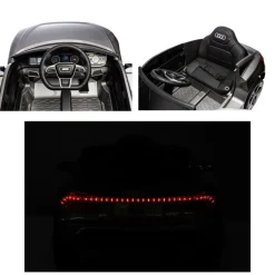 Es-Toys Kinder Elektroauto Audi E-Tron GT, EVA-Reifen, Softstart, Stoßdämpfer blau