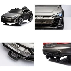Es-Toys Kinder Elektroauto Audi E-Tron GT, EVA-Reifen, Softstart, Stoßdämpfer blau