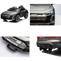 Es-Toys Kinder Elektroauto Audi E-Tron GT, EVA-Reifen, Softstart, Stoßdämpfer blau