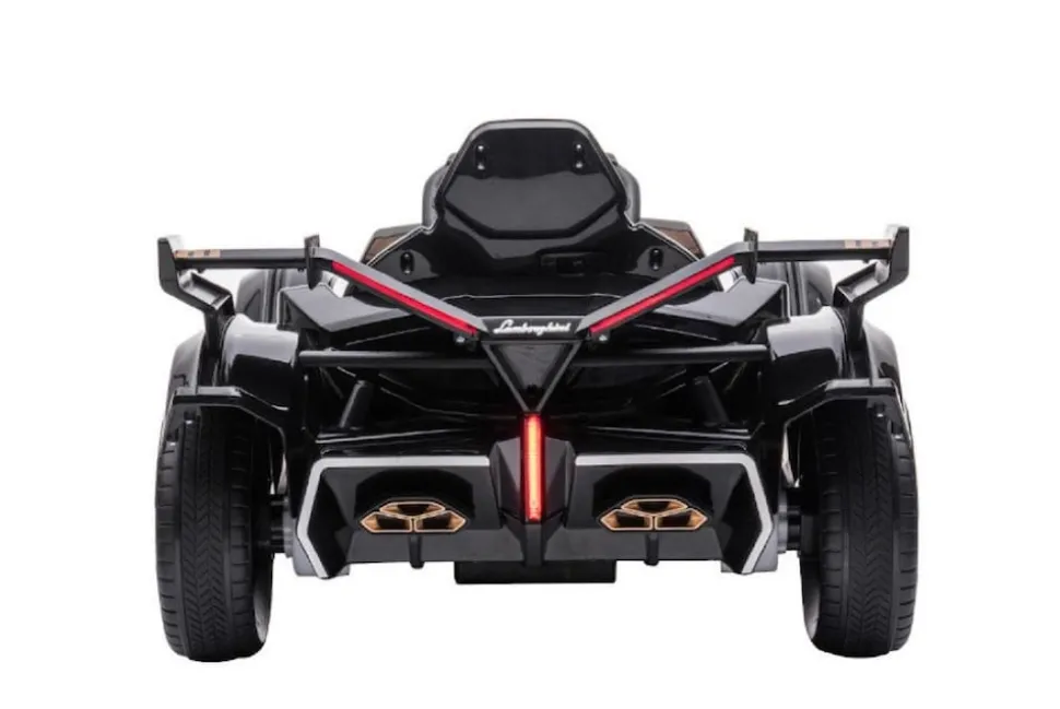 ES-Toys Kinder Elektroauto Lamborghini V12 Vision Gran Turismo Fernbedienung MP3 schwarz
