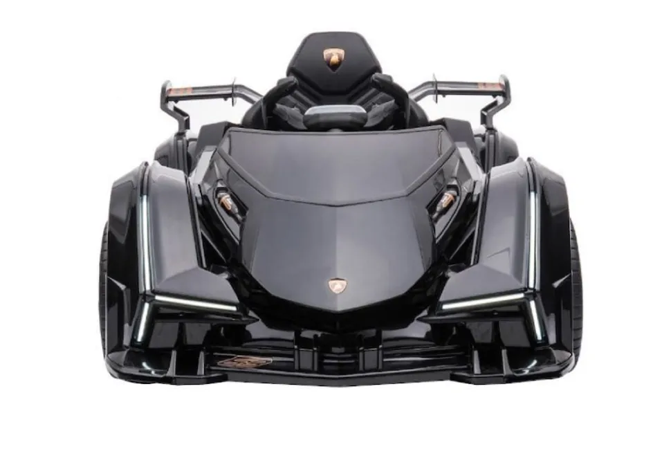ES-Toys Kinder Elektroauto Lamborghini V12 Vision Gran Turismo Fernbedienung MP3 schwarz