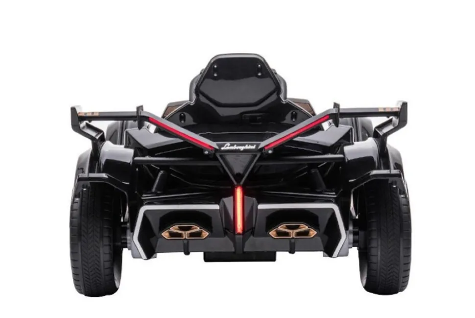 ES-Toys Kinder Elektroauto Lamborghini V12 Vision Gran Turismo Fernbedienung MP3 schwarz