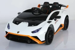 ES-Toys Kinder Elektroauto Lamborghini Huracan STO EVA-Reifen Bluetooth MP3 USB weiß