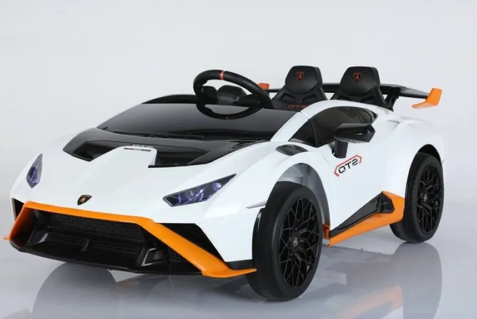 ES-Toys Kinder Elektroauto Lamborghini Huracan STO EVA-Reifen Bluetooth MP3 USB weiß