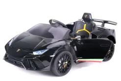 ES-Toys Kinder Elektroauto Lamborghini Huracan EVA-Reifen Scheinwerfer Bluetooth schwarz