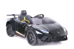 ES-Toys Kinder Elektroauto Lamborghini Huracan EVA-Reifen Scheinwerfer Bluetooth schwarz