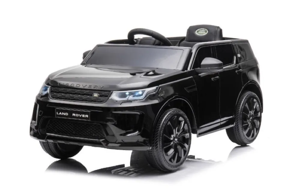 ES-Toys Kinder Elektroauto Land Rover Discovery 5 EVA-Reifen Bluetooth Musik MP3 schwarz