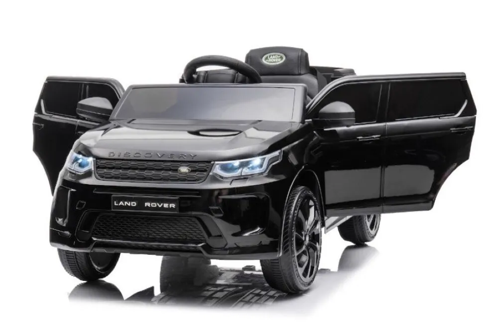 ES-Toys Kinder Elektroauto Land Rover Discovery 5 EVA-Reifen Bluetooth Musik MP3 schwarz