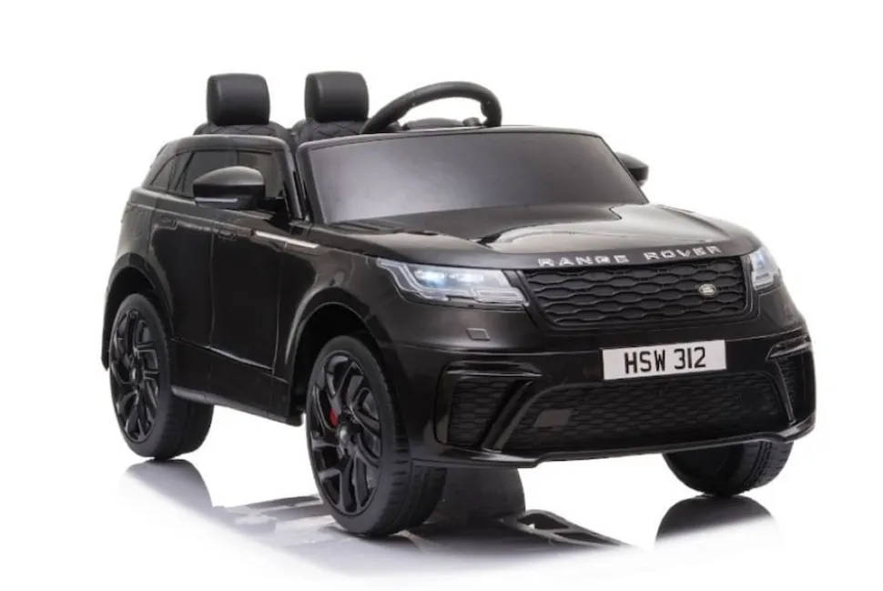 ES-Toys Kinder Elektroauto Range Rover Velar EVA-Reifen Stoßdämpfer Scheinwerfer schwarz