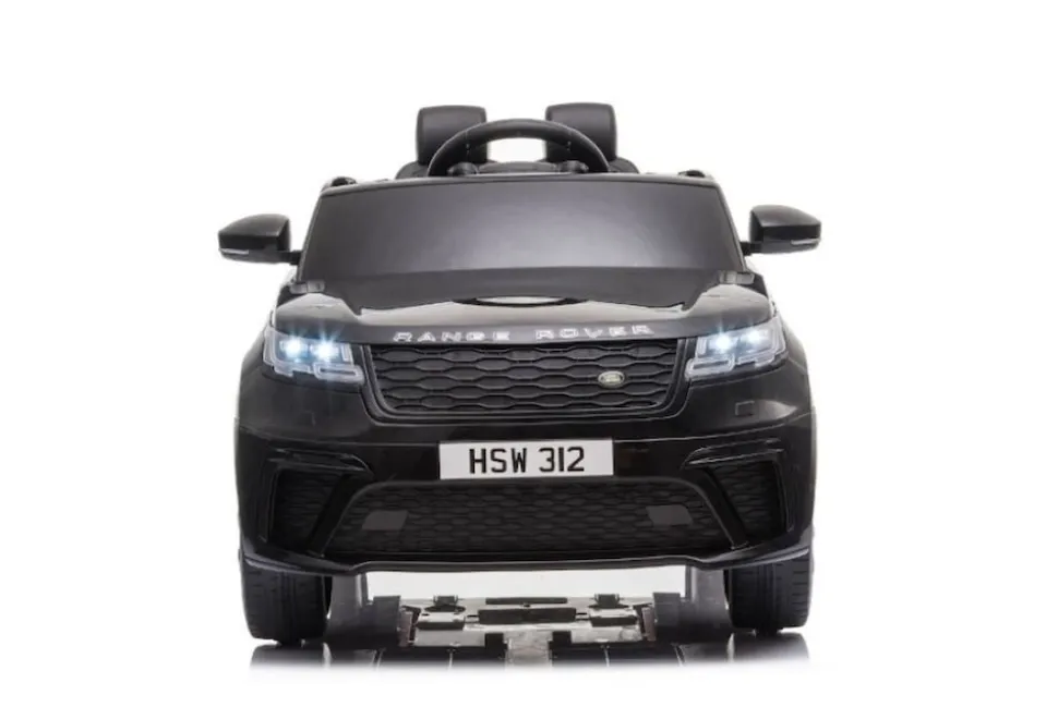 ES-Toys Kinder Elektroauto Range Rover Velar EVA-Reifen Stoßdämpfer Scheinwerfer schwarz