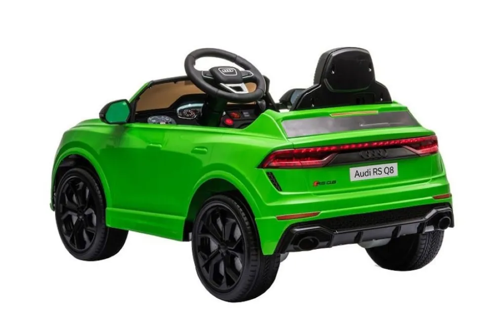 ES-Toys Kinder Elektrofahrzeug Audi RS Q8 lizenziert Kunstledersitz EVA-Reifen grün