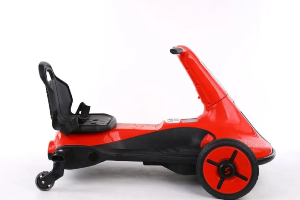 ES-Toys Kinder Elektro-Fahrzeug Drift Cart Gokart, Bluetooth Rückwärtsgang Hupe rot