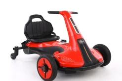 ES-Toys Kinder Elektro-Fahrzeug Drift Cart Gokart, Bluetooth Rückwärtsgang Hupe rot