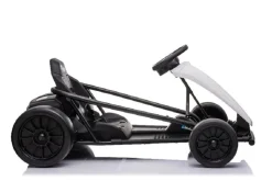ES-Toys Kinder Elektro Gokart FXI1, weiß, E-Gokart mit Driftfunktion, 5-10km/h