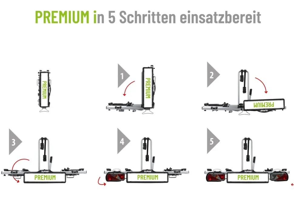 EUFAB Fahrradheckträger "PREMIUM" für Anhängerkupplung
