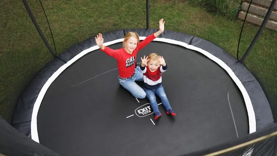 EXIT Black Edition Trampolin ø244cm - schwarz