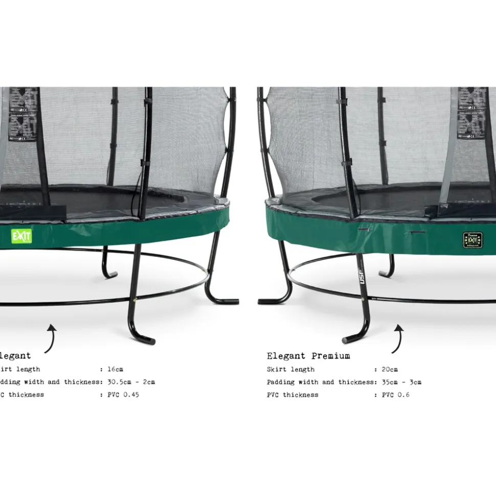 EXIT Elegant 305 (10ft) RUND + Sicherheitsnetz Economy grün